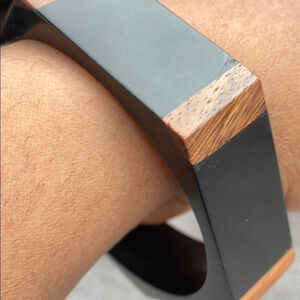 Black walnut wooden bangle  bracelet